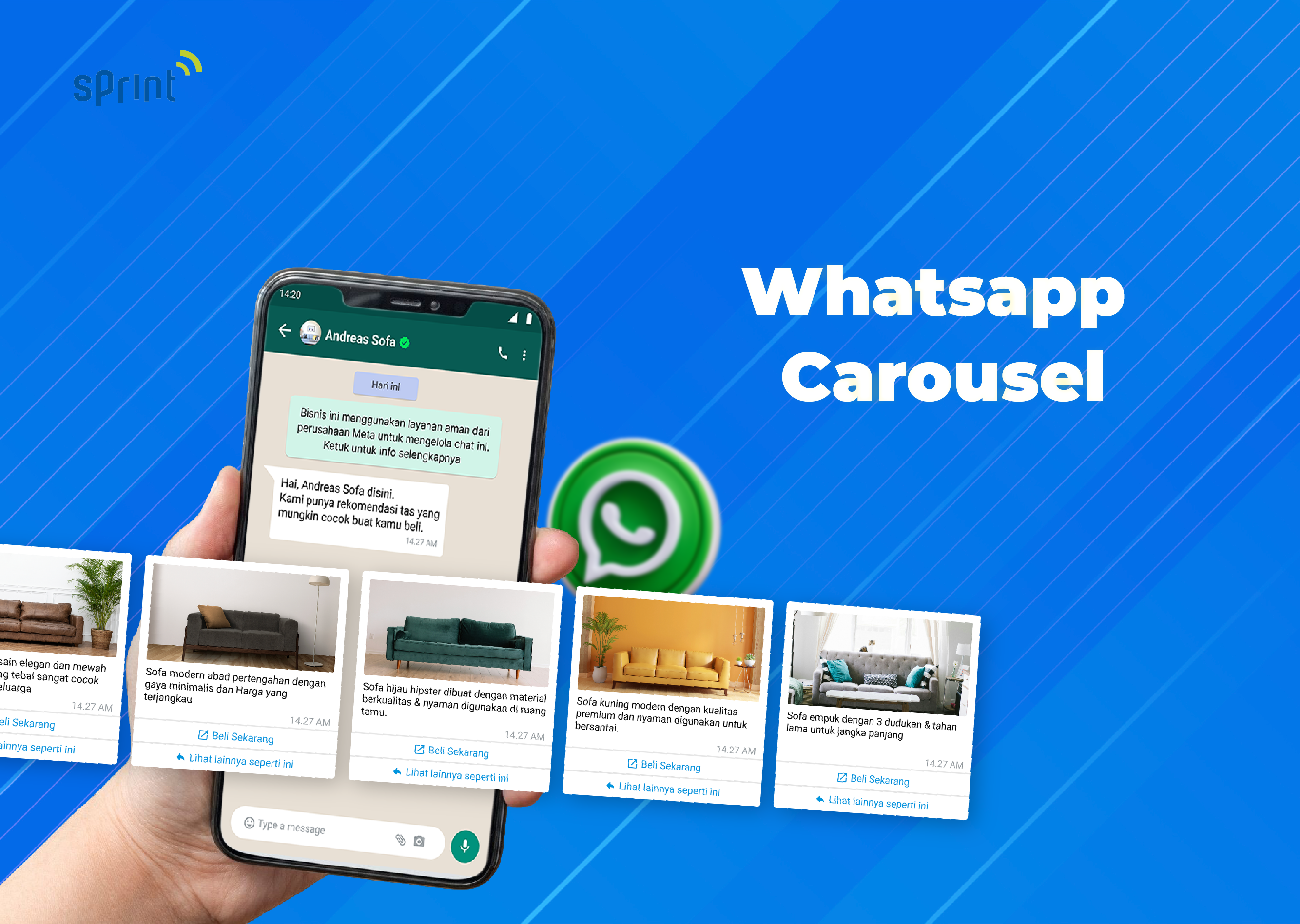 WhatsApp Carousel product showcase